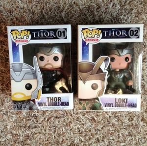 Funko Thor and Loki Figurines